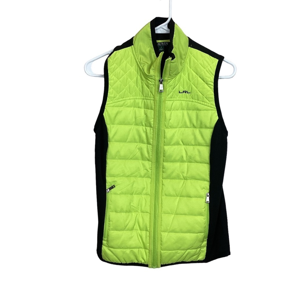Ralph Lauren neon puff vest size medium‎